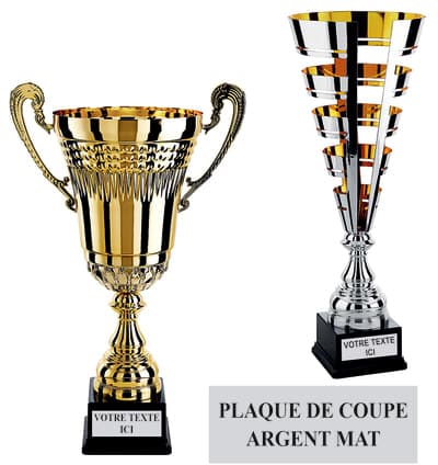 plaque pour coupe argent mat
