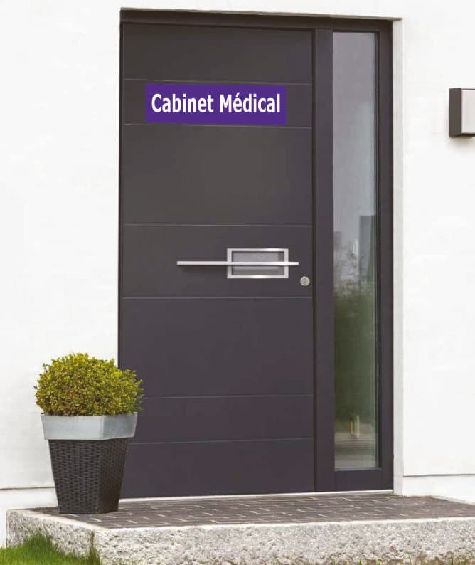 PHOTO PLAQUE DE PORTE ALU