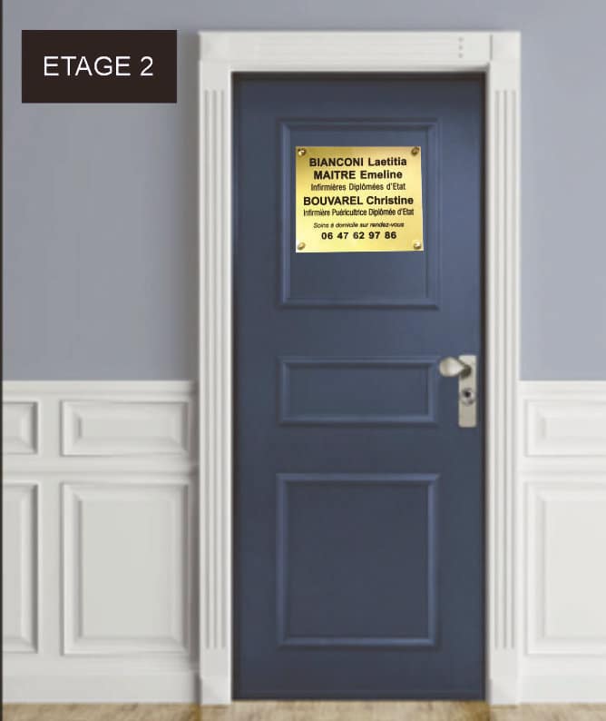 Photo plaque de porte plexi