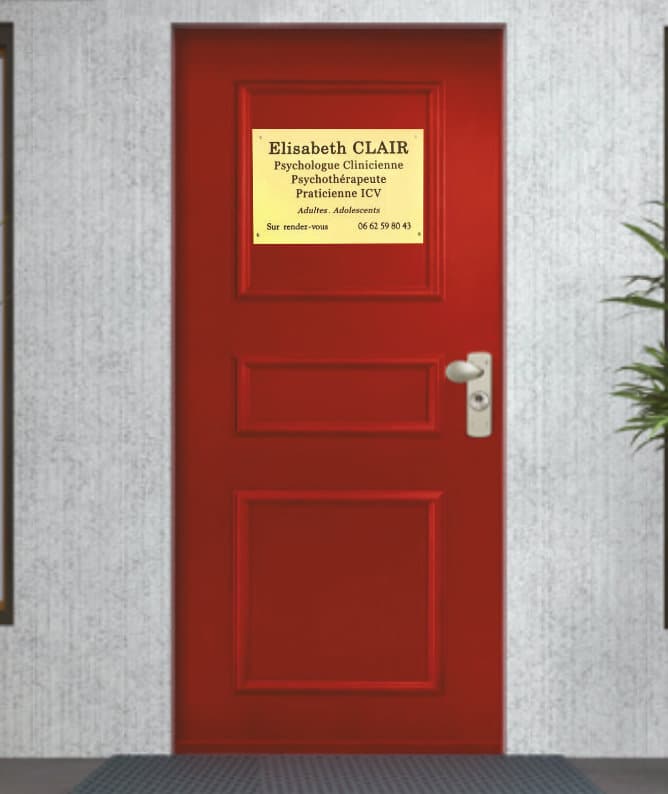 photo plaque de porte laiton