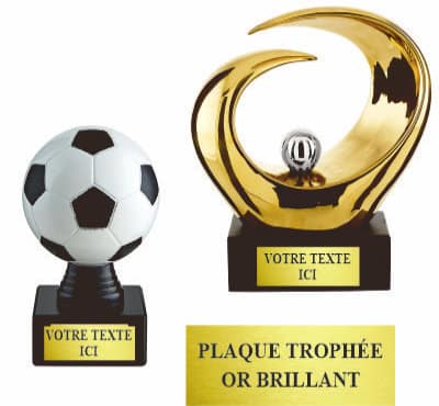plaque trophee or brillant
