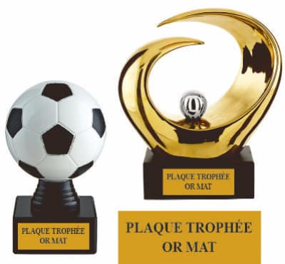 plaque trophee or mat